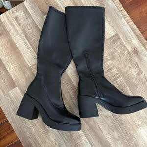 Target Wild Fable Black Platform Knee-High Boots